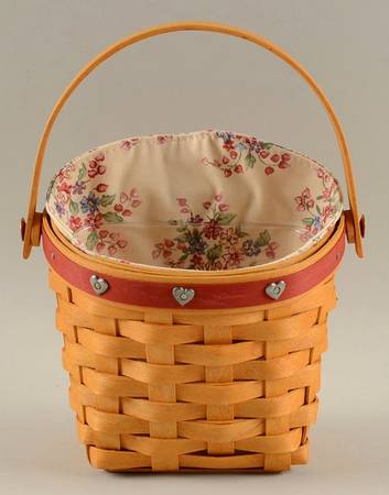 Baskets Red Love Notes Basket & Liner with Protector
