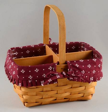 Baskets Spring Basket & Wood Divider w/Liner & Protector