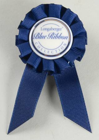 Baskets Ceramic Blue Ribbon Tie-On Clip for Basket