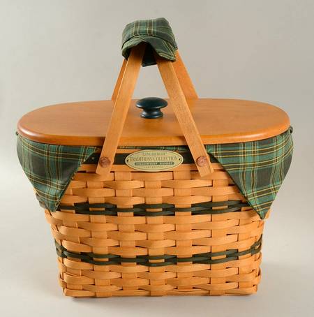 Baskets Fellowship Basket & Lid w/Liner, Protector & Grip
