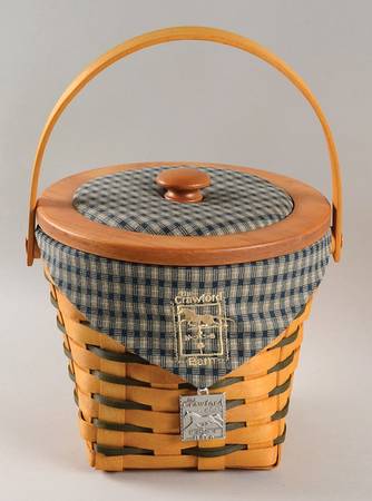 Baskets Barn Raising Basket&Lid w/Liner,Protector&Charm