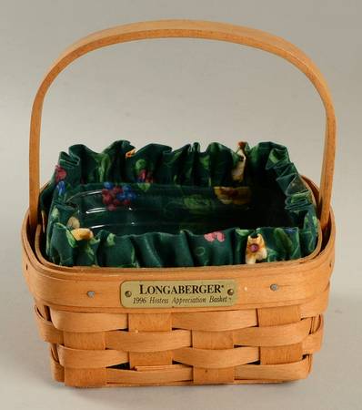 Baskets 1996 Hostess Appreciation Basket&Liner w/Protector