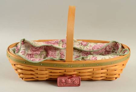 Baskets Peony Basket W/Liner,Protector & Charm