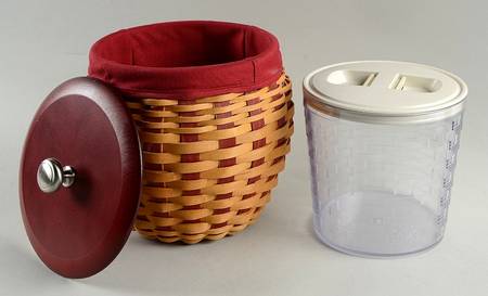Baskets Red Large Strawberry Basket & Lid w/Protector Set