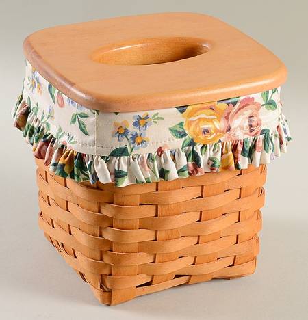 Baskets Tall Tissue Basket & Lid w/Liner & Protector
