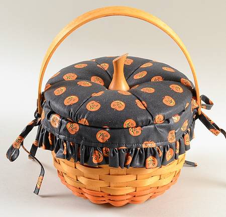 Baskets Small Pumpkin Basket & Lid w/Liner & Protector