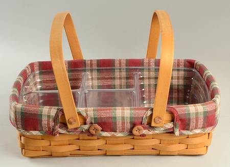 Baskets Small Gathering Basket & Liner w/Divided Protector