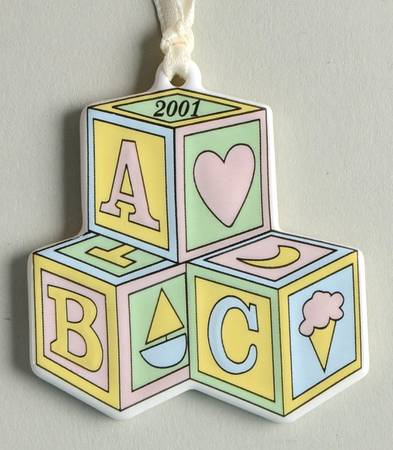 Baskets 2001 New Baby Basket Charm Tie-On