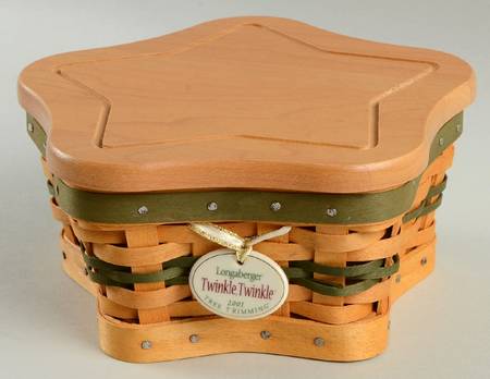 Baskets Green Twinkle Twinkle Basket&Lid w/Charm