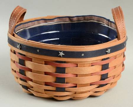 Baskets Proudly American Button Basket & Liner w/Protector