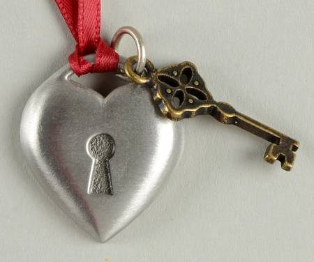 Baskets Key To My Heart Tie-On Charm for Basket