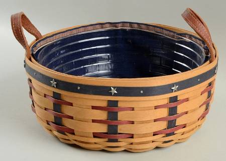 Baskets Proudly American Darning Basket&Liner w/Protector