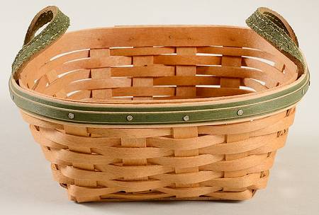 Baskets Green Tinsel Basket