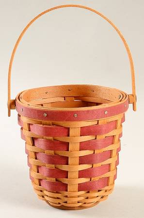 Baskets Red Peppermint Stripe Basket