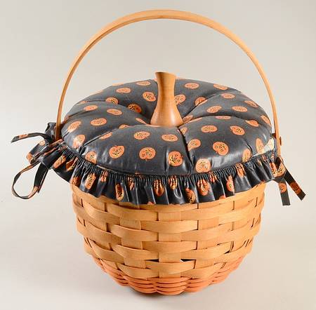 Baskets Pumpkin Basket W/Lid,Liner & Protector