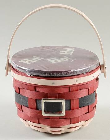 Baskets Santa's Belly Basket & Lid w/Liner & Protector