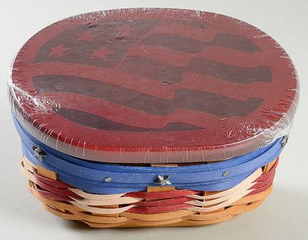 Baskets Stars and Stripes Basket & Lid with Protector