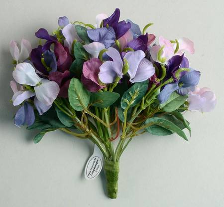 Baskets Sweet Pea Silk Flowers for Miniature Basket