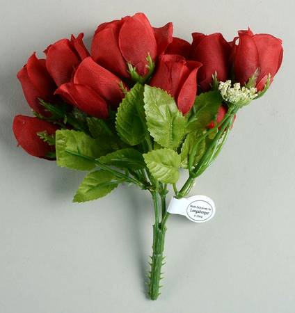 Baskets Rose Silk Flowers for Miniature Basket