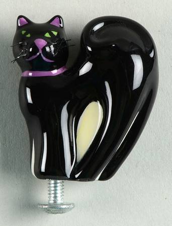Baskets Black Cat Basket Lid Knob