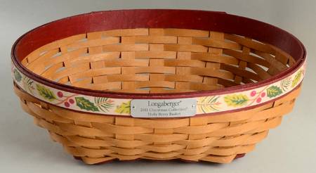 Baskets Red Holly Berry Basket