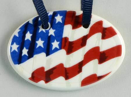 Baskets Oval Flag Tie-On Charm for Basket