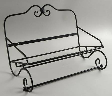 Baskets Metal Utility Shelf & Towel Rod