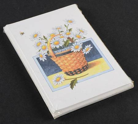 Baskets Daisy Basket Note Cards & Envelope - Set of 10