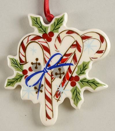 Baskets Candy Canes Basket Charm Tie-On