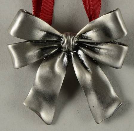 Baskets 2008 Pewter Bow Tie-On for Basket by Longaberger