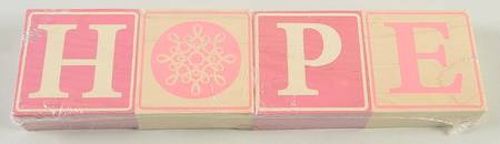 Baskets 2014 Horizon of Hope - Set of 4 Wood Blocks