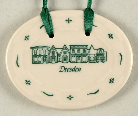 Baskets Green Dresden Tour Basket Charm Tie-On