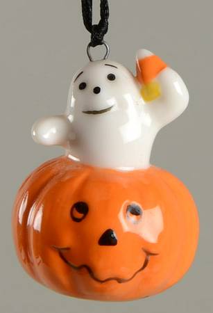 Baskets Ghost in Pumpkin Basket Charm Tie-On