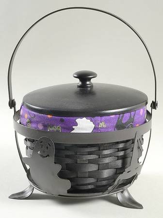Baskets Small Cauldron Basket&Lid w/Liner,Protector&Stand