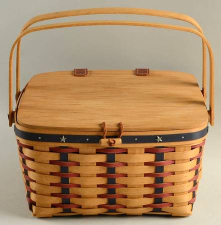 Baskets Proudly American Small Picnic&Riser w/Liner&Protec