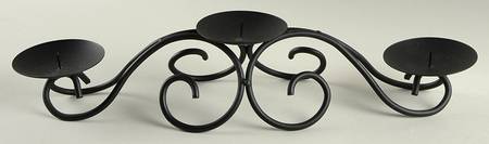 Baskets 3 Light Metal Candleholder