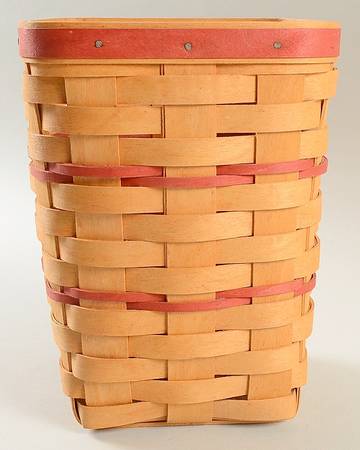 Baskets Medium Spoon Basket with Red Accent