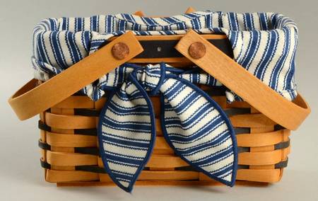 Baskets Blue Picture Perfect Basket & Liner w/Protector