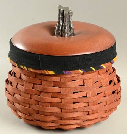 Baskets Large Fall Gourd Basket & Lid w/Liner & Protector