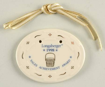 Baskets 1998 Sales Achievement Award Tie-On Charm