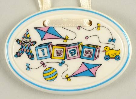 Baskets 1998 New Baby Basket Charm Tie-On