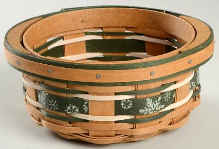 Baskets Green Little Falling Snow Basket