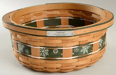 Baskets Green Small Falling Snow Basket