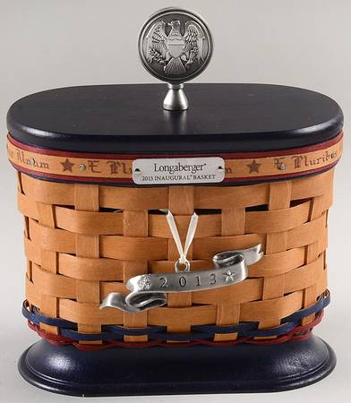 Baskets 2013 Inaugural Basket&Lid w/Liner,Protector&Charm