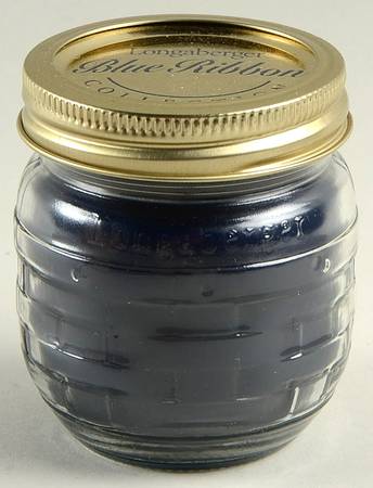 Baskets Blue Ribbon Glass Candle Jar