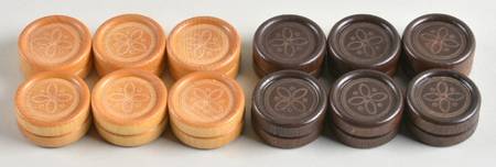 Baskets (24 Pc Set) Wood Checkers