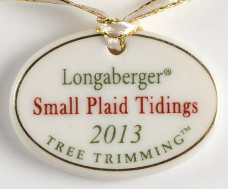 Baskets 2013 Small Plaid Tidings Basket Charm Tie-On