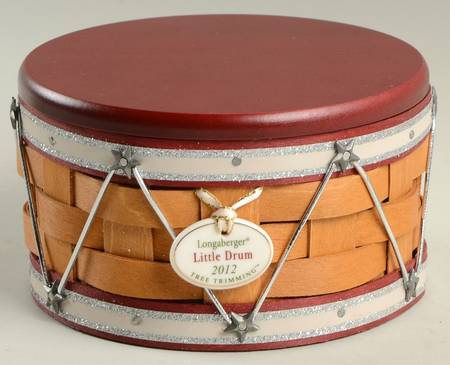 Baskets (5 Piece) Red Little Drum Basket Set