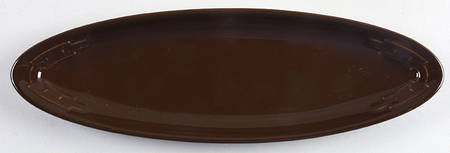 Woven Traditions Chocolate 12" Oval Narrow Tray