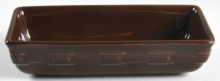 Woven Traditions Chocolate 8" Rectangular Vegetable Bowl